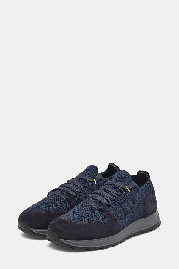 GREY LEATHER/WOOL SHOE 2