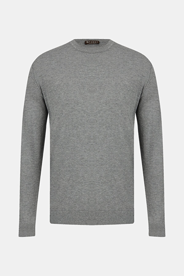 GREY BASIC / ROUND NECKLINE TRICOT JERSEY