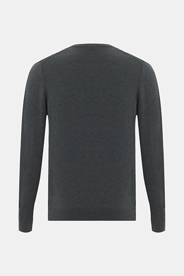 DARK GREY V NECK TRICOT JERSEY 2