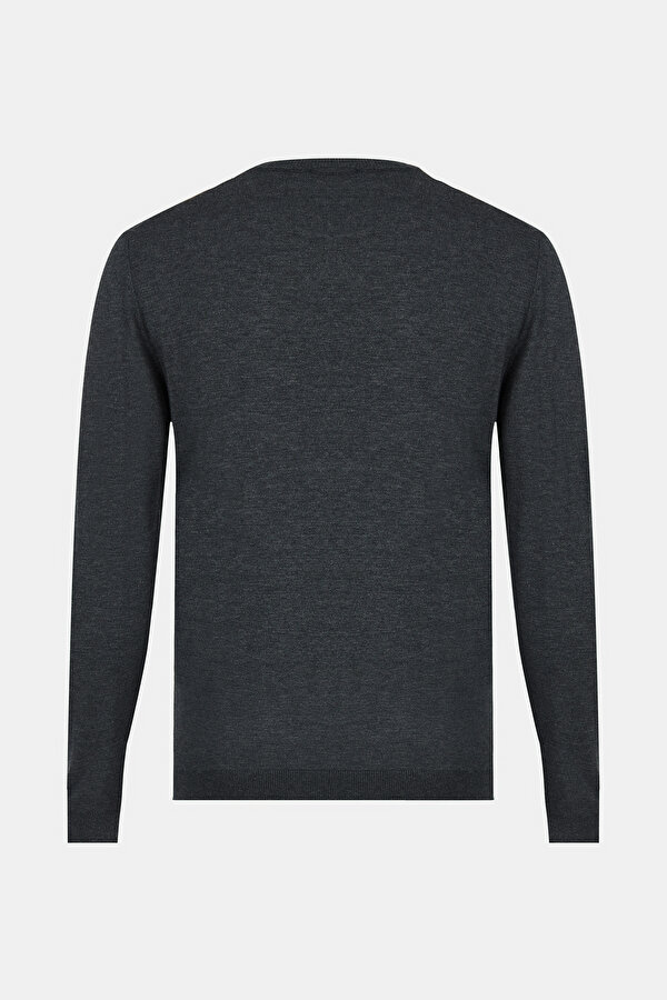 DARK GREY BASIC / ROUND NECKLINE TRICOT JERSEY 2