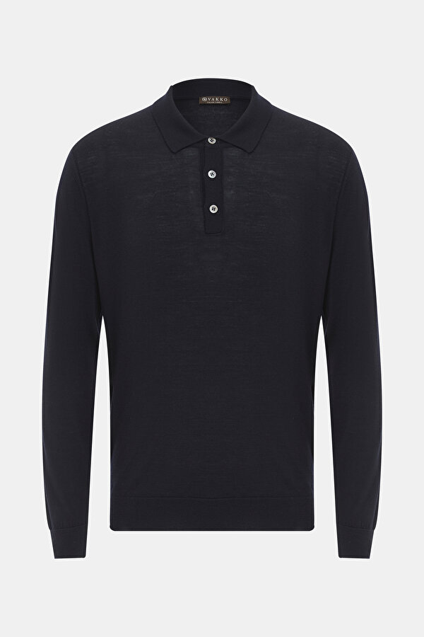 LACİVERT POLO YAKA TRİKO