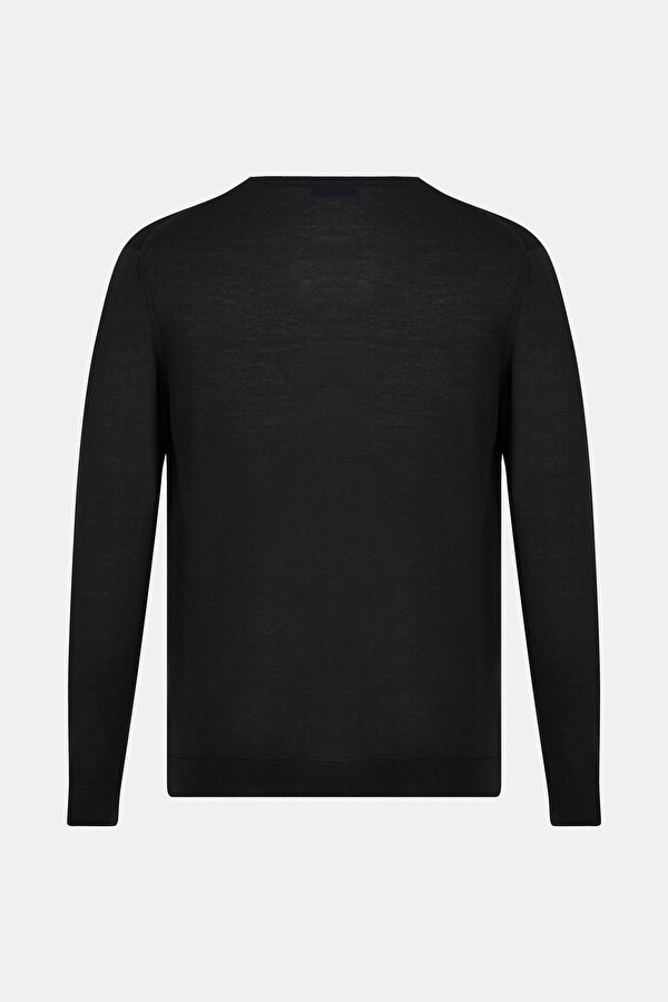 BLACK V NECK TRICOT JERSEY 2
