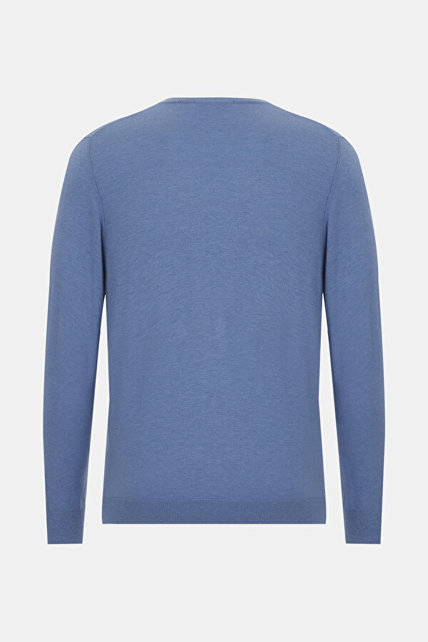 BLUE V NECK TRICOT JERSEY 2