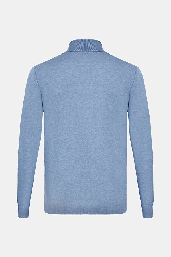 BLUE TURTLENECK TRICOT JERSEY 2