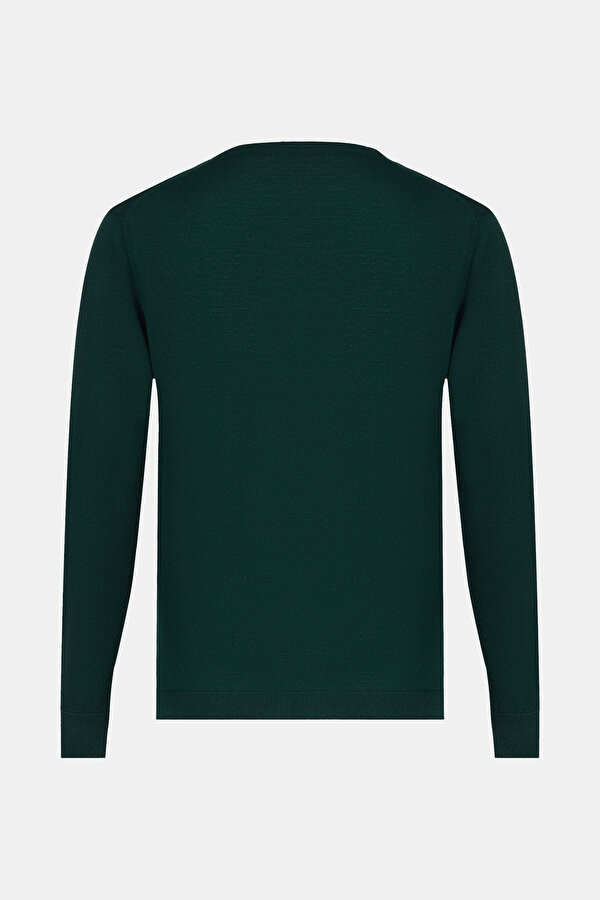 GREEN V NECK TRICOT JERSEY 2