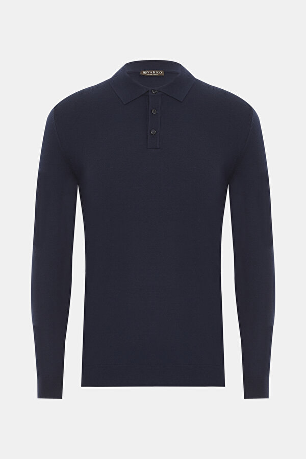 LACİVERT POLO YAKA TRİKO