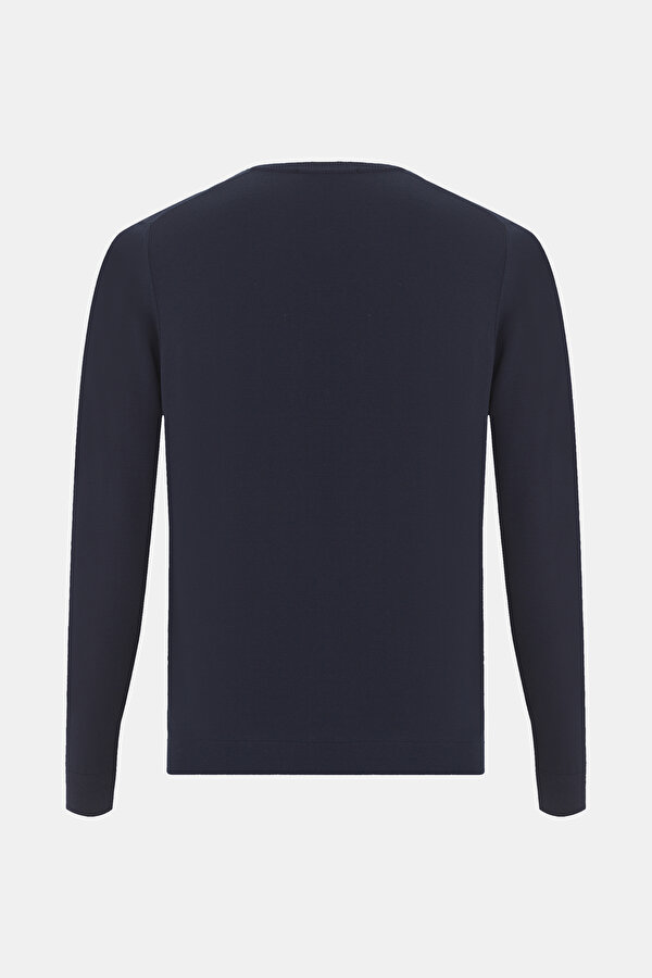 NAVY BLUE V NECK TRICOT JERSEY 2