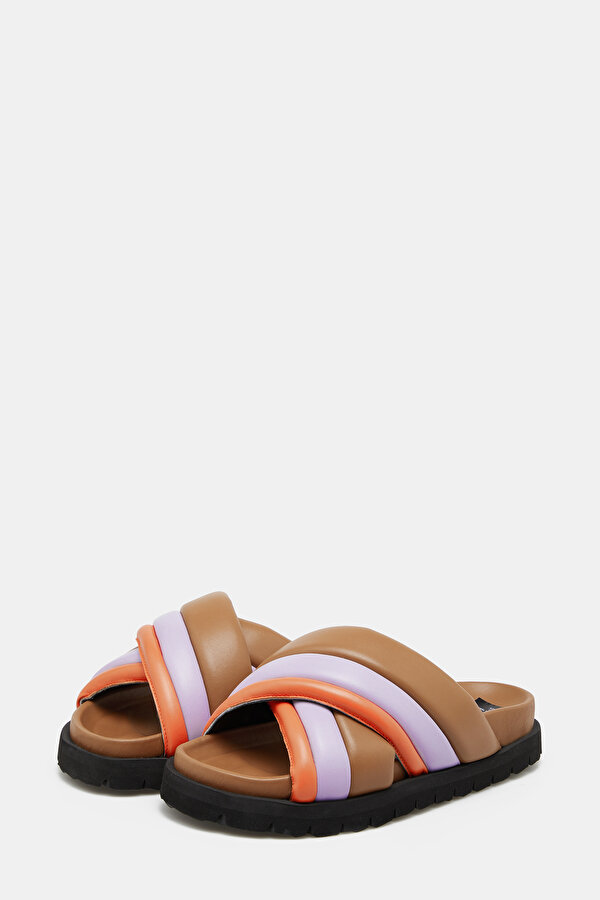 ORANGE LEATHER SLIPPER 2