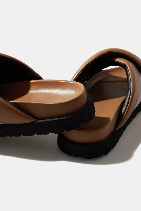 ORANGE LEATHER SLIPPER 7