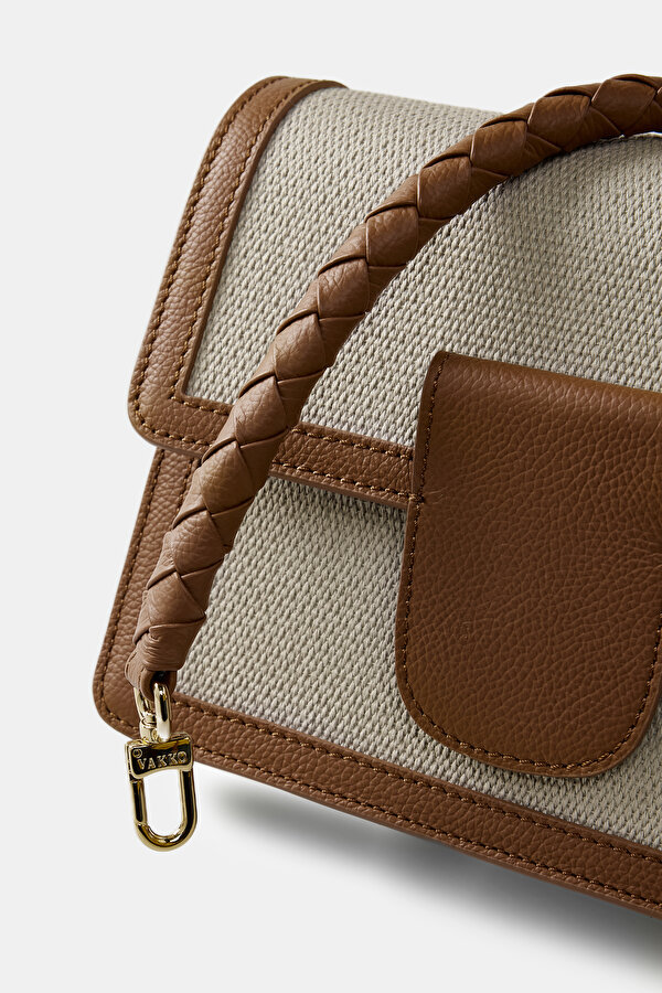 TAN MONOGRAM BAG 7