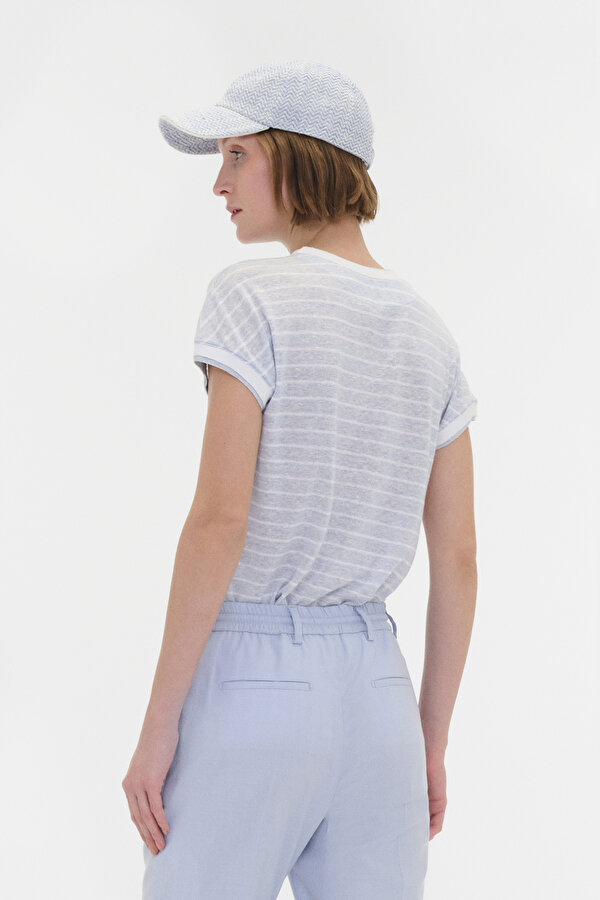 BLUE BASIC / ROUND NECKLINE SHORT SLEEVE TSHIRT 2