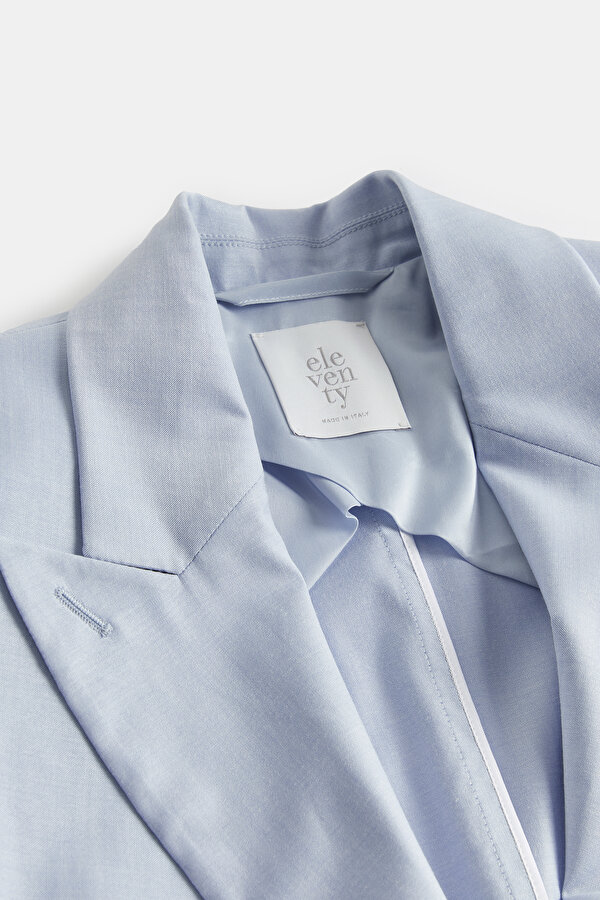 BLUE SURPLICE NECKLINE (CROSS-OVER NECKLINE) JACKET 7