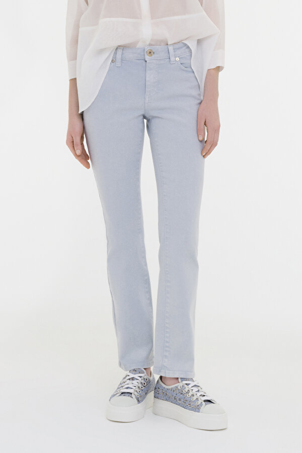 BLUE STRAIGHT CUT TROUSERS 2