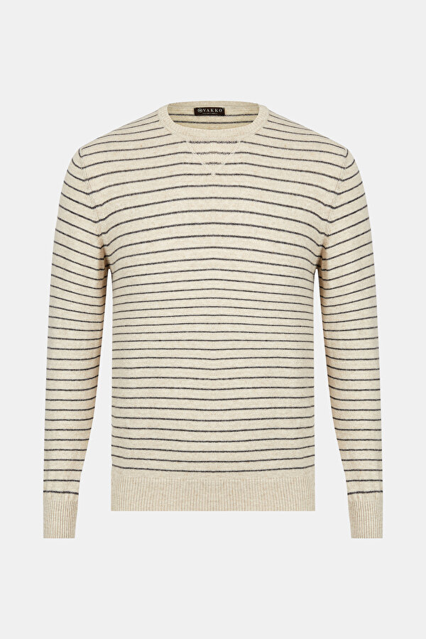 BEIGE BASIC / ROUND NECKLINE TRICOT JERSEY