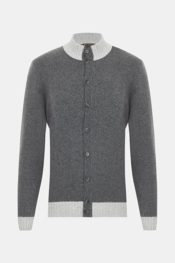 LIGHT GREY TRICOT CARDIGAN