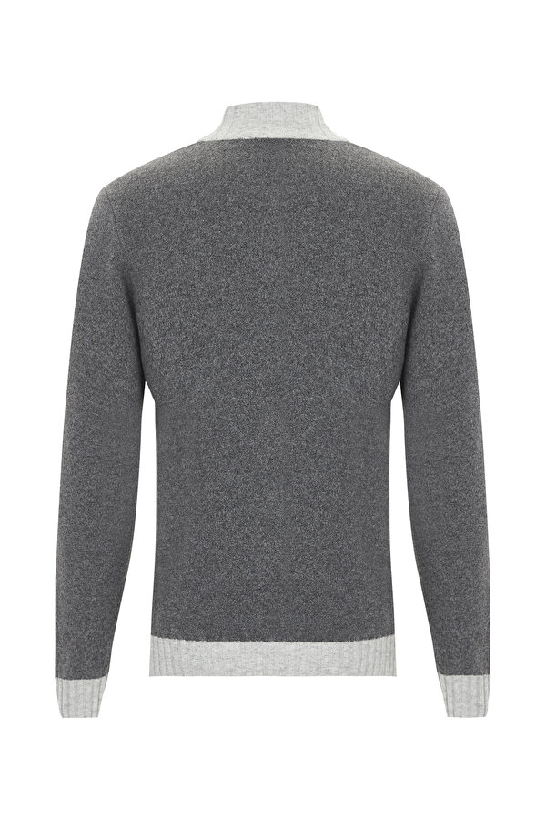 LIGHT GREY TRICOT CARDIGAN 2