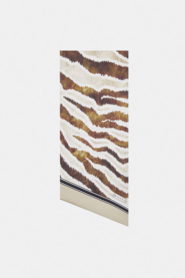 ZEBRA DESENLİ İPEK FULAR