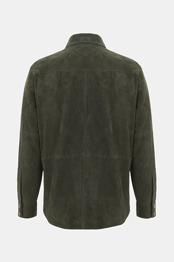 DARK GREEN SUEDE COAT 2