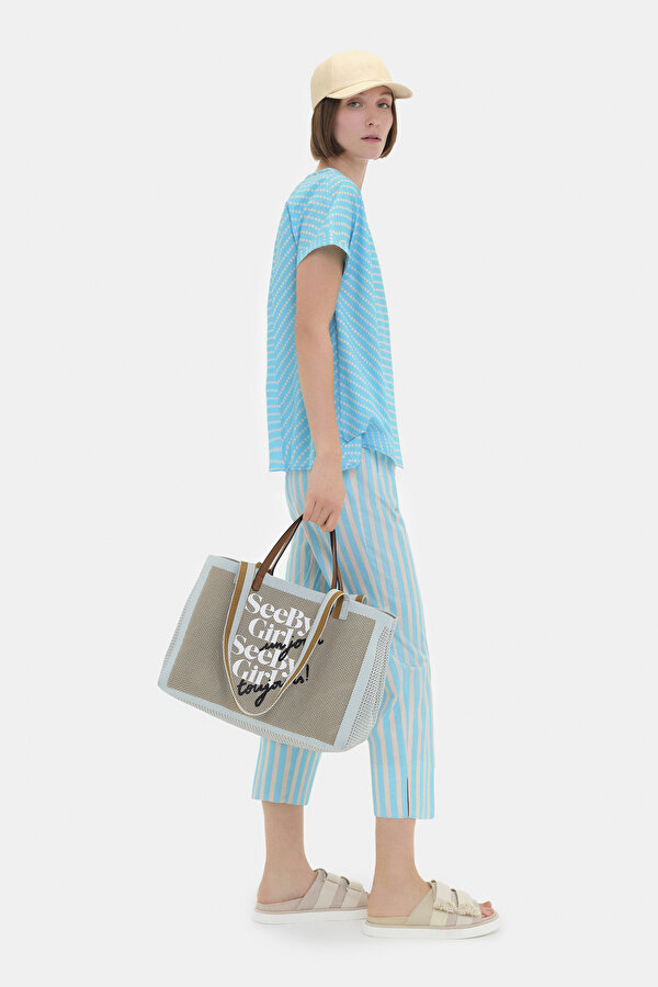 BEIGE DESIGN FILLED BAG 6