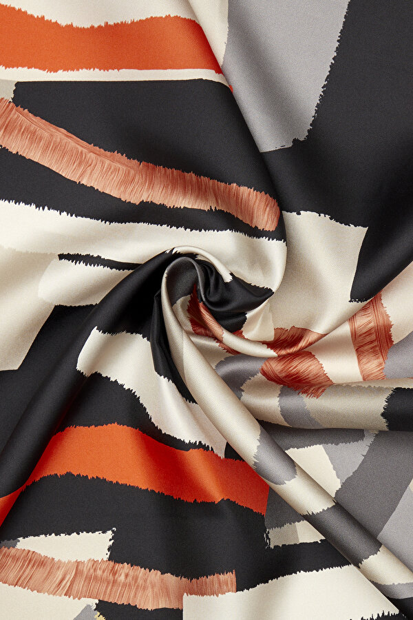 SAND GEOMETRIC DESIGN TWILL SHAWL 2