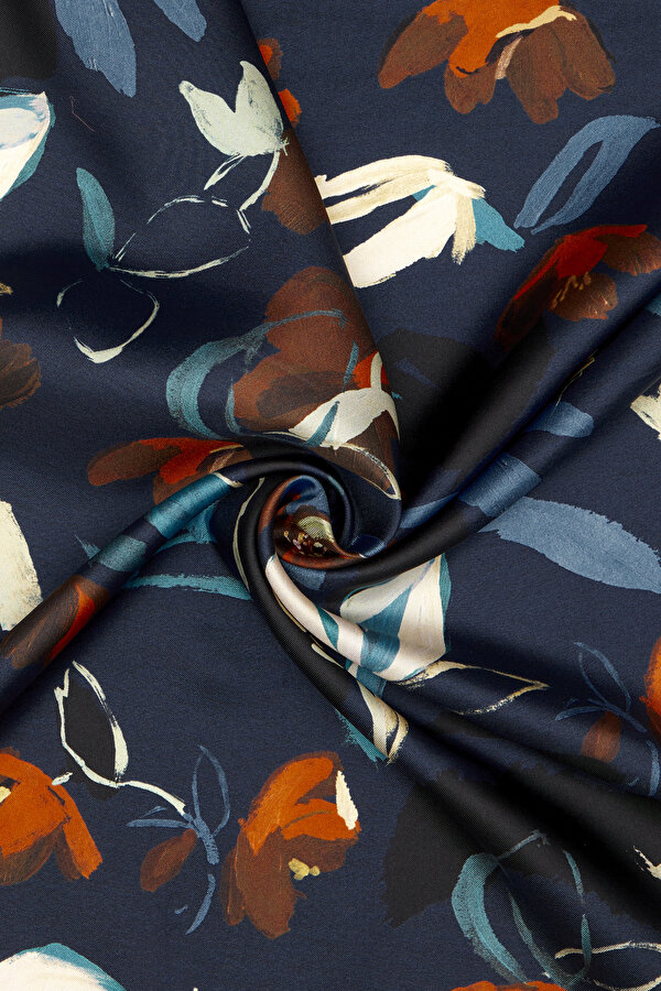 NAVY BLUE TWILL SHAWL 2