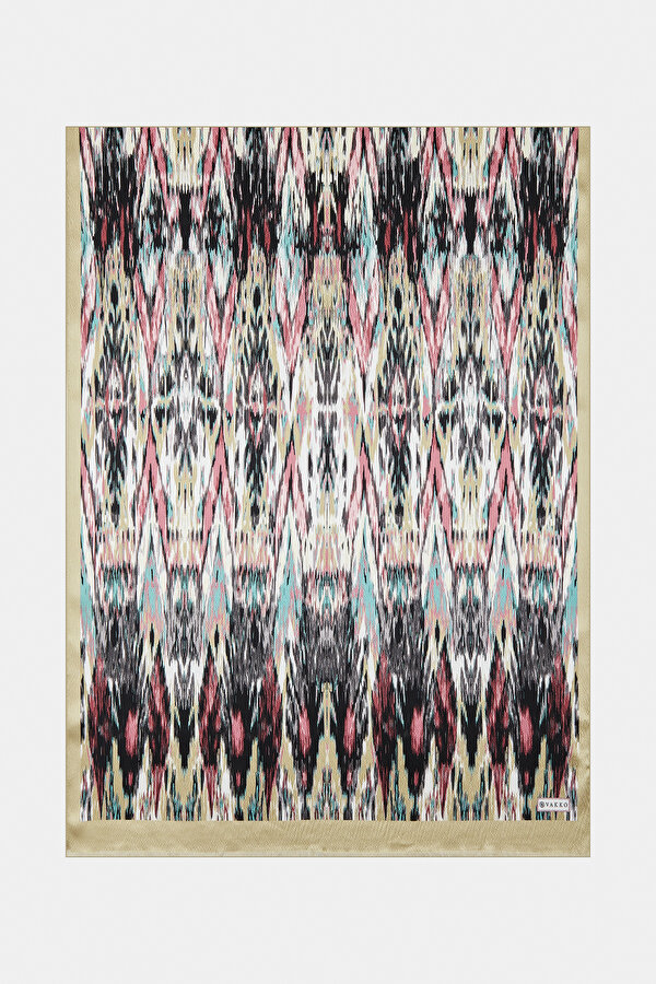 GREY GEOMETRIC DESIGN JAQUARD SHAWL
