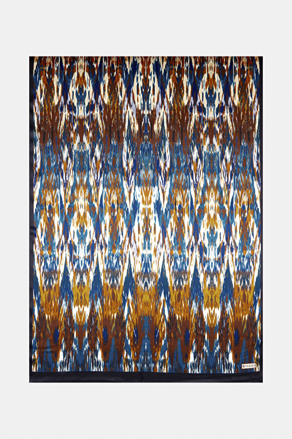 DARK YELLOW GEOMETRIC DESIGN JAQUARD SHAWL