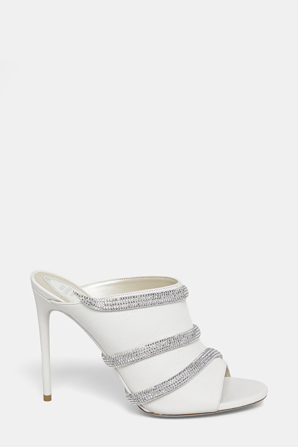 SILVER LEATHER SLIPPER