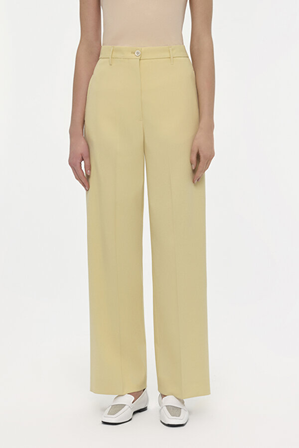 YELLOW WIDE LEG TROUSERS 2