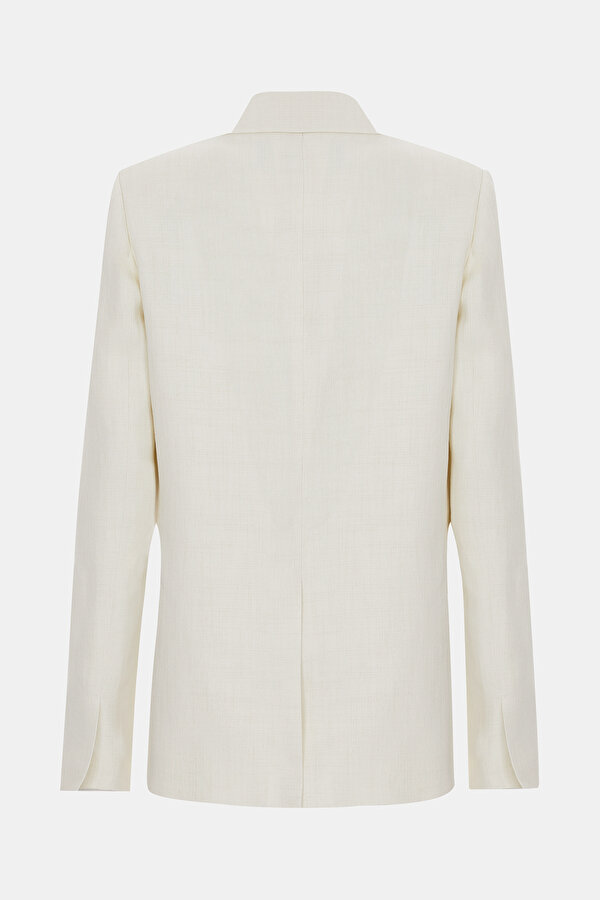 WHITE SURPLICE NECKLINE (CROSS-OVER NECKLINE) JACKET 6