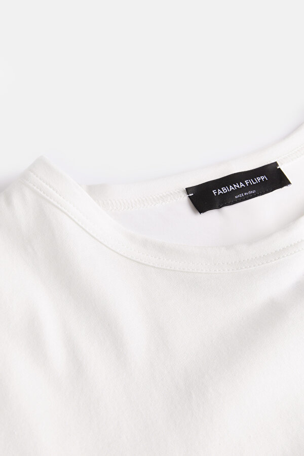 WHITE BASIC / ROUND NECKLINE LONG SLEEVE TSHIRT 6