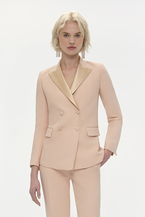 POWDER SURPLICE NECKLINE (CROSS-OVER NECKLINE) JACKET 2