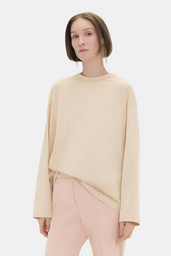 POWDER BASIC / ROUND NECKLINE LONG SLEEVE TSHIRT