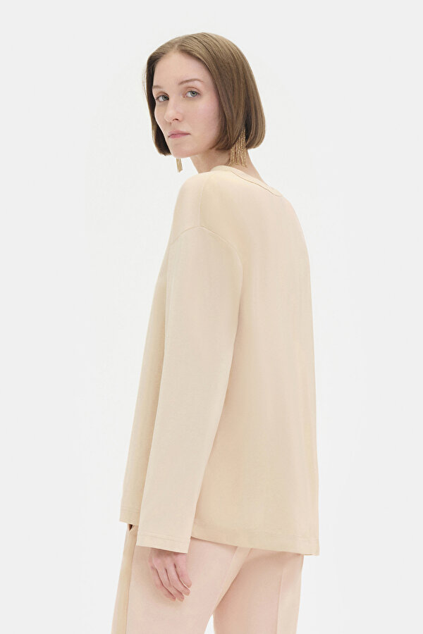 POWDER BASIC / ROUND NECKLINE LONG SLEEVE TSHIRT 2