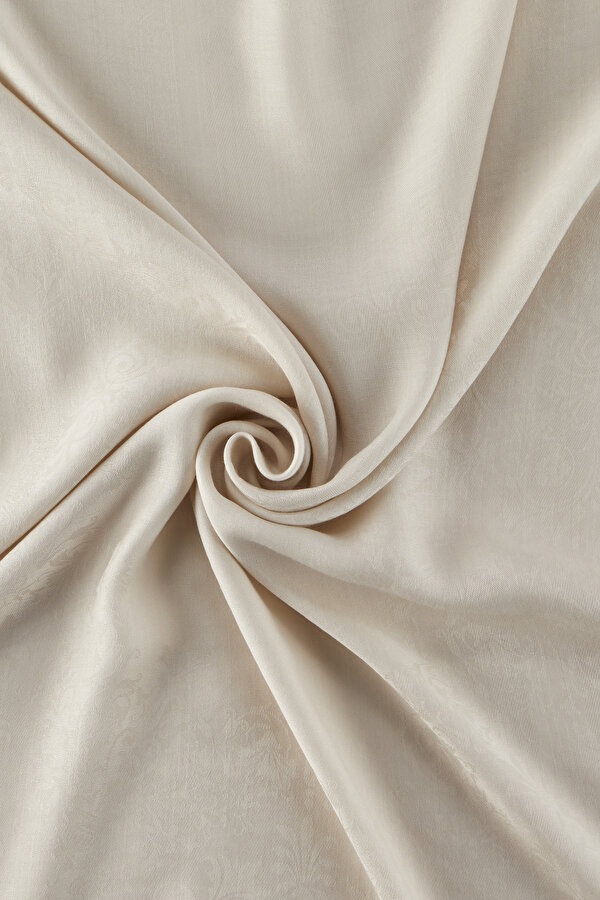 ECRU JACQUARD MODAL/SILK SHAWL 2