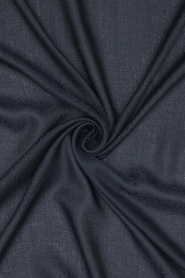 SMOKED JACQUARD MODAL/SILK SHAWL 2