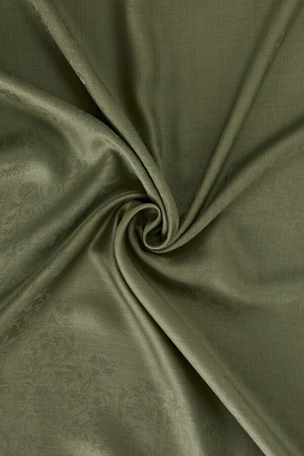 KHAKI JACQUARD MODAL/SILK SHAWL 2