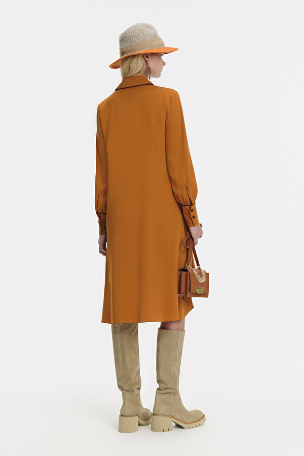 BRICK LONG SLEEVE MİDİ DRESS 2