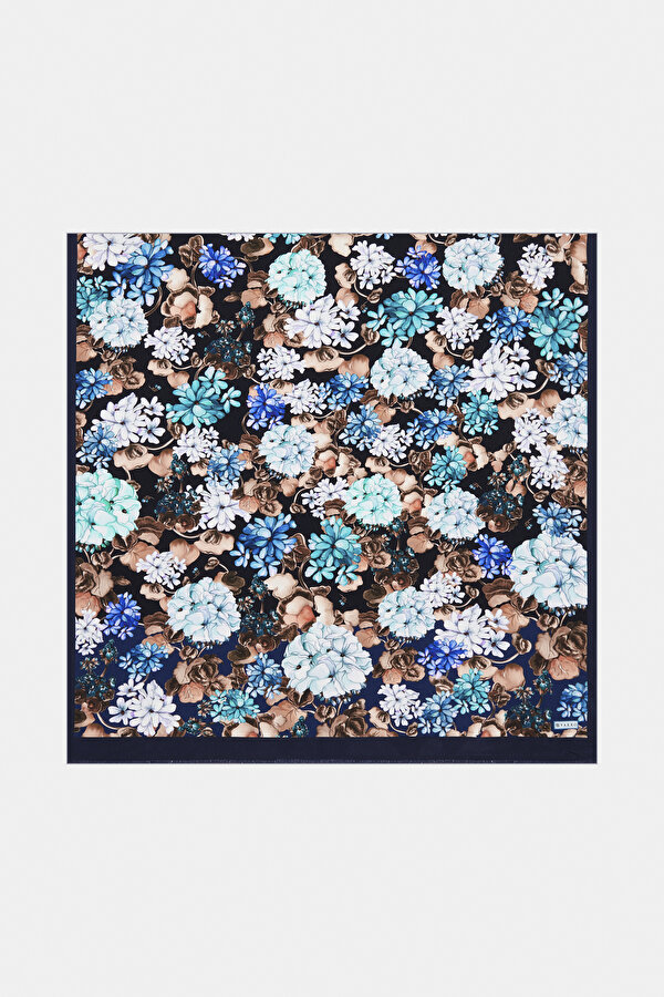 BROWN CREPE DE CHINE SHAWL