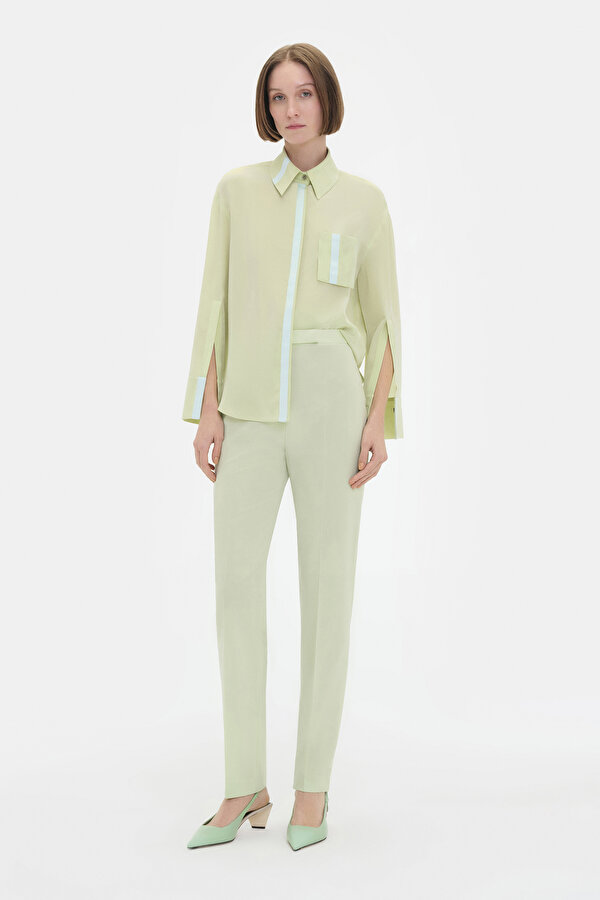 WATER GREEN SKINNY LEG TROUSERS