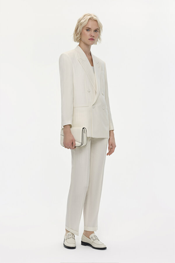 SILVER SURPLICE NECKLINE (CROSS-OVER NECKLINE) JACKET