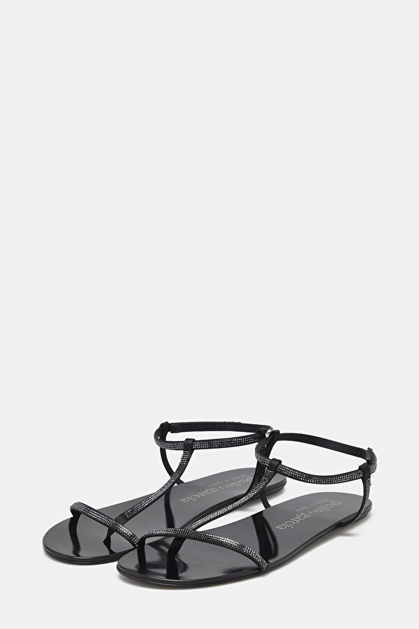 BLACK JEWELLED SANDALS 2