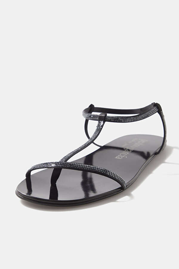 BLACK JEWELLED SANDALS 6