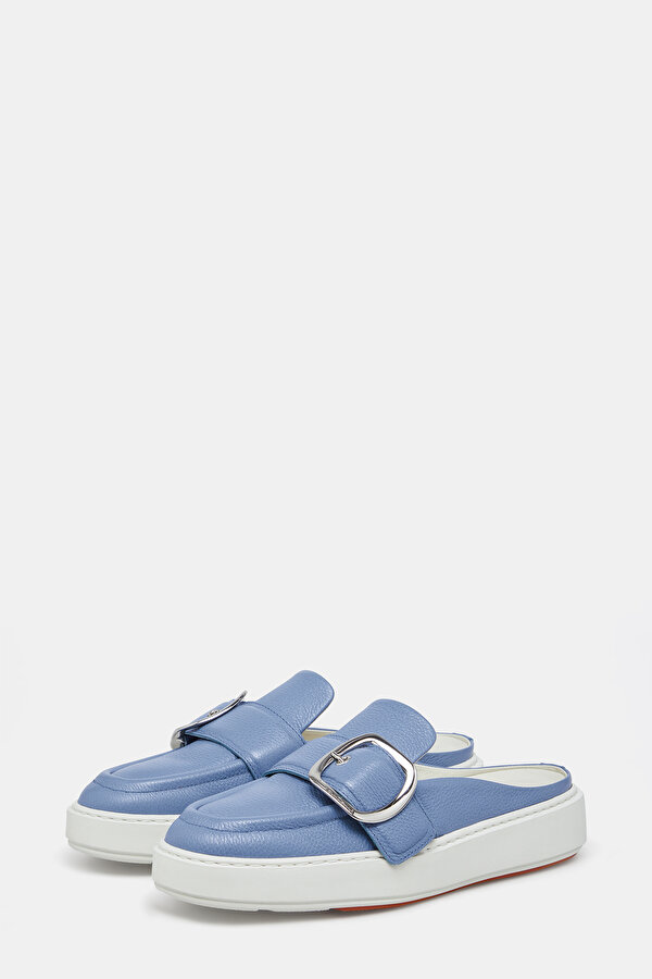 WHITE LEATHER SLIPPER 2