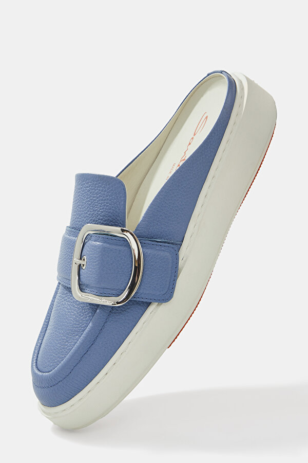WHITE LEATHER SLIPPER 7
