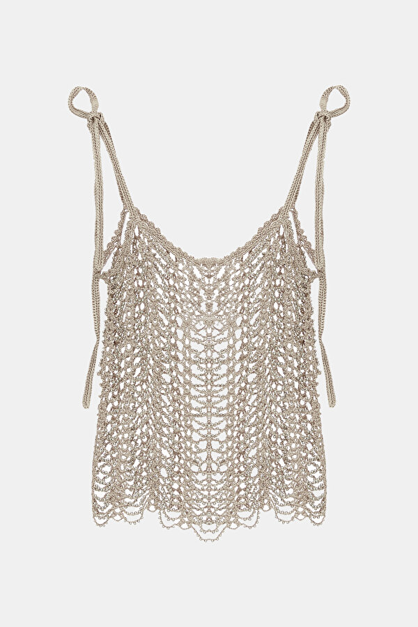 SILVER SLEEVELESS SUSPENDER BLOUSE 6