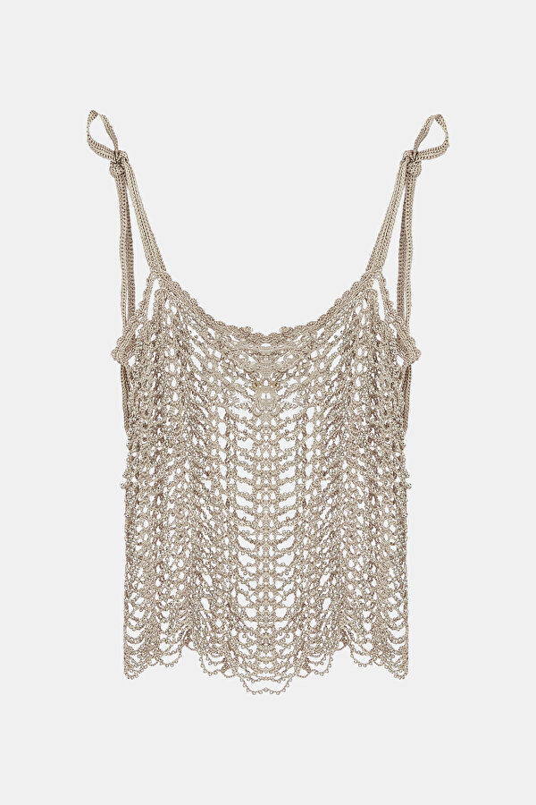 SILVER SLEEVELESS SUSPENDER BLOUSE 7