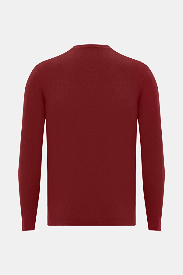 MAROON BASIC / ROUND NECKLINE LONG SLEEVE TSHIRT 2