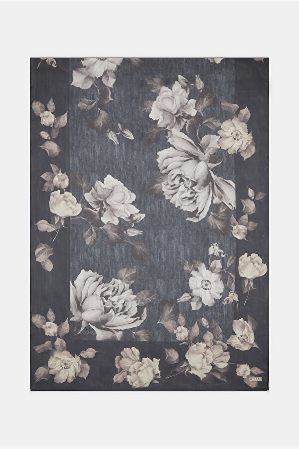 BLACK CHIFFON SHAWL