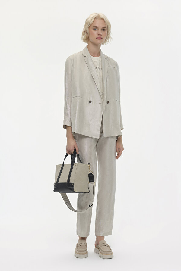 SAND SURPLICE NECKLINE (CROSS-OVER NECKLINE) JACKET